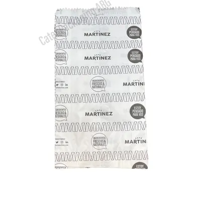Bolsa de papel con fuelle: Bolsa con fuelle Café Martinez