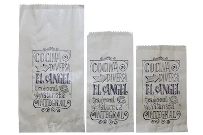 Bolsa de papel con fuelle: Bolsa de Papel El Angel