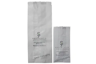 Bolsa de papel con fuelle: Bolsa de Papel Farmacia SJ