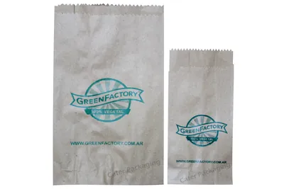 Bolsa de papel con fuelle: Bolsa de Papel Green Factory