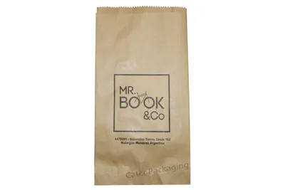 Bolsa de papel con fuelle: Bolsa de Papel Mr Book