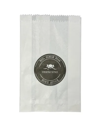Bolsa de papel con fuelle: Bolsa Fast Food 4A Diseño Vivo