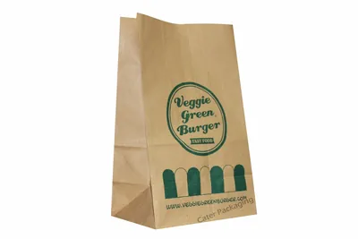 Bolsa fondo cuadrado: Bolsa Fast Food Fondo Cuadrado Veggi Green Burger
