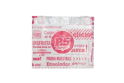 Bolsa de papel con fuelle: Bolsas Fast Food Bioxido P5 Burguer