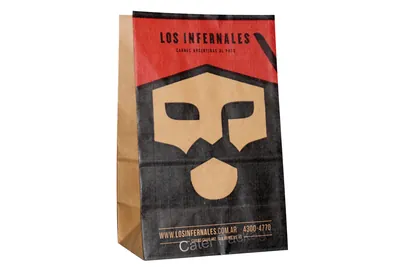 Bolsa fondo cuadrado: Bolsas Fast Food Fondo Cuadrado Los Infernales