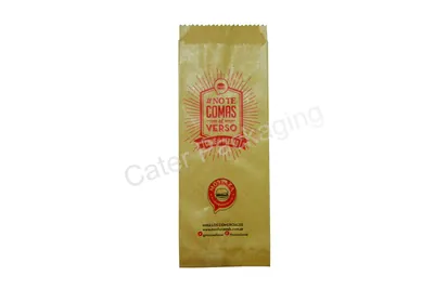 Bolsa de papel con fuelle: Bolsas Fast Food Mostaza