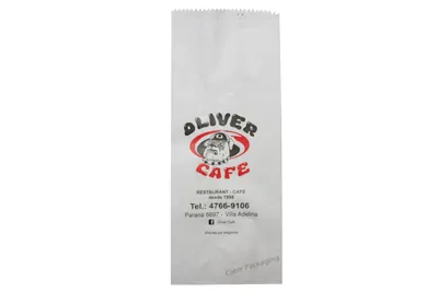 Bolsa de papel con fuelle: Bolsas Fast Food Oliver Café