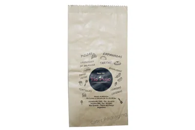 Bolsa de papel con fuelle: Bolsas Fast Food Tío Pujio