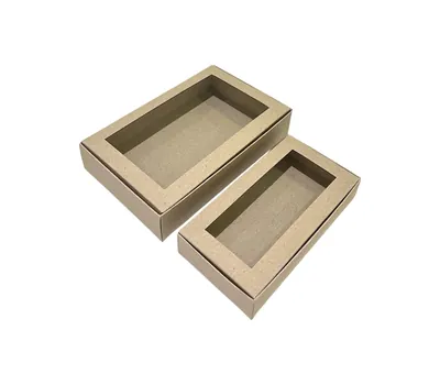Caja de cartulina: Caja Bombón 1 pieza c.visor kraft