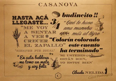 Individual impreso en offset: Casanova Individual 2