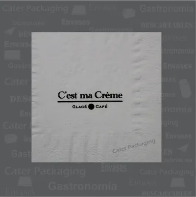 Servilleta de papel 24 × 24 cm: C’est ma Créme 24 x 24