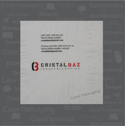 Servilleta de papel 24 × 24 cm: Cristal Baz 24 x 24