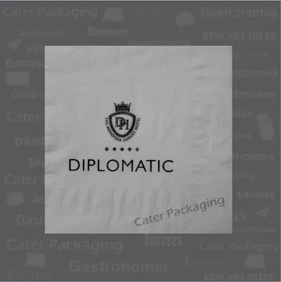 Servilleta de papel 24 × 24 cm: Diplomatic 24 x 24