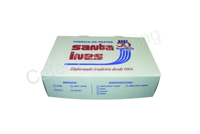 Caja para empanadas: E4 Premium - Santa Ines