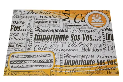 Individual impreso en offset: Individual Offset Fandburguer