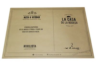 Individual impreso en offset: Individual Offset La Casa de la Bodega1