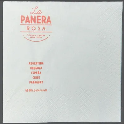 Servilleta de papel 33 × 33 cm: La Panera Rosa (2024) 33 x 33