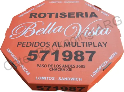 Caja para pizza: Octagonal - Bella Vista