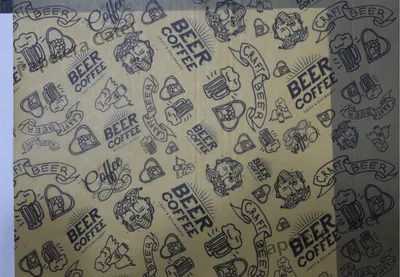 Papel parafinado impreso: Papel Parafinado Beer Cofee