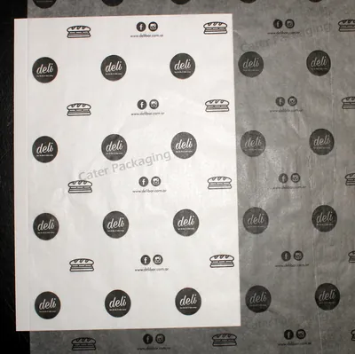 Papel parafinado impreso: Parafinado impreso - Deli