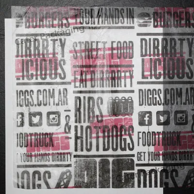 Papel parafinado impreso: Parafinado impreso Street Food