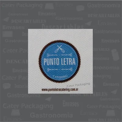 Servilleta de papel 18 × 18 cm: Punto Letra 2 18 x 18