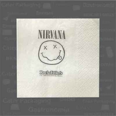 Servilleta de papel 24 × 24 cm: Rock&Feller 24x24 ( Nirvana)