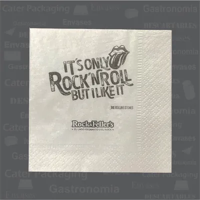 Servilleta de papel 24 × 24 cm: Rock&Feller 24x24 ( The Rolling Stones)