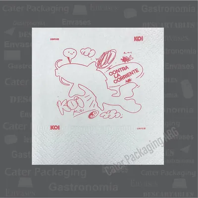 Servilleta de papel 24 × 24 cm: Servilletas 24x24 Tissue Koi #1
