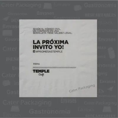 Servilleta de papel 24 × 24 cm: Temple Craft 24 x 24