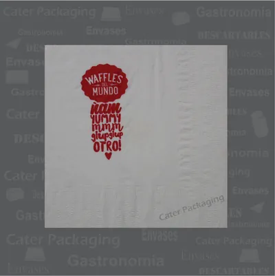 Servilleta de papel 24 × 24 cm: Waffles del Mundo 2 24 x 24