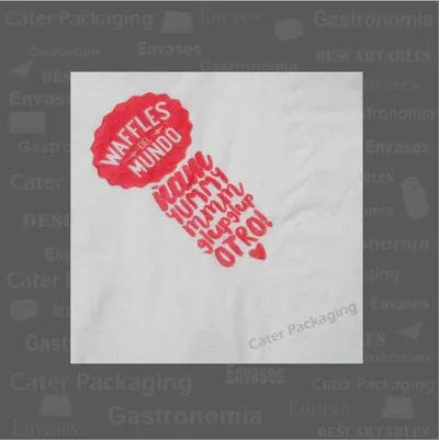 Servilleta de papel 24 × 24 cm: Waffles del Mundo 24 x 24