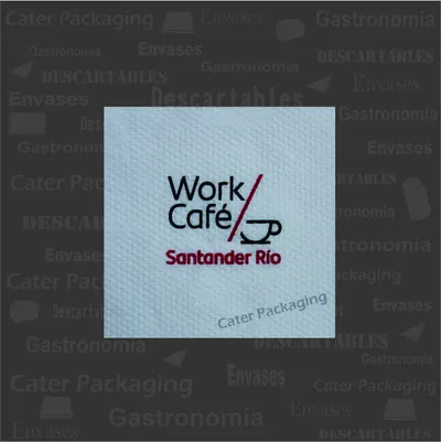 Servilleta de papel 18 × 18 cm: Work Café Santander